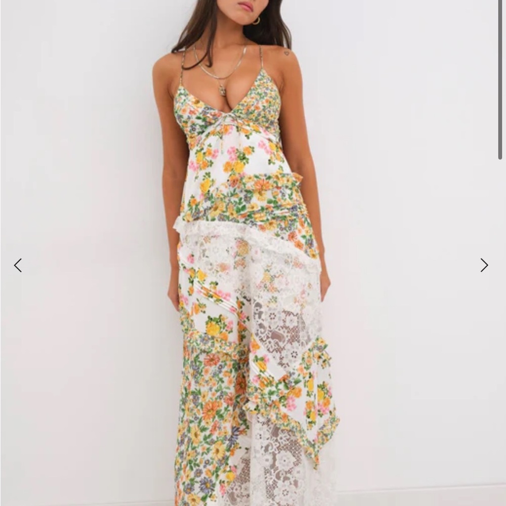 For Love & Lemons Rosalyn Maxi Dress